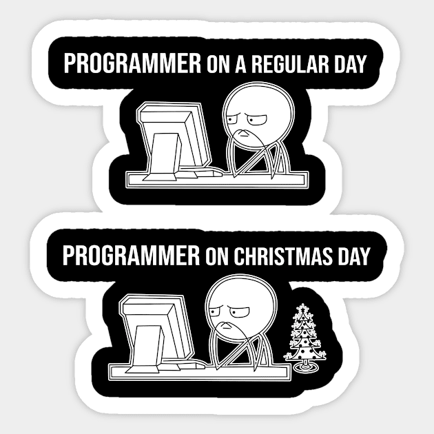 Programmer Coding at Christmas Gift for Software Developer Sticker by Cedinho